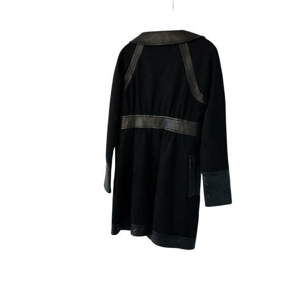 VINTAGE DIANE VON FURSTENBERG LEATHER COAT SZ 8 - Picture 3 of 5